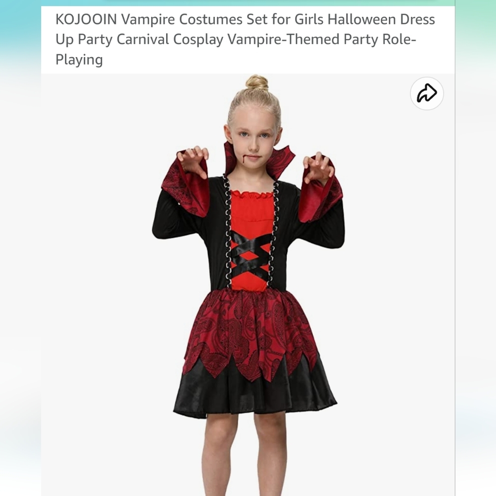 New kids size medium vampire Halloween costume